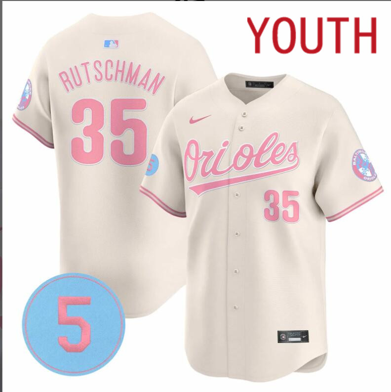 Youth  Baltimore Orioles #35 Rutschman Cream 2024 Nike MLB jersey->indianapolis colts->NFL Jersey
